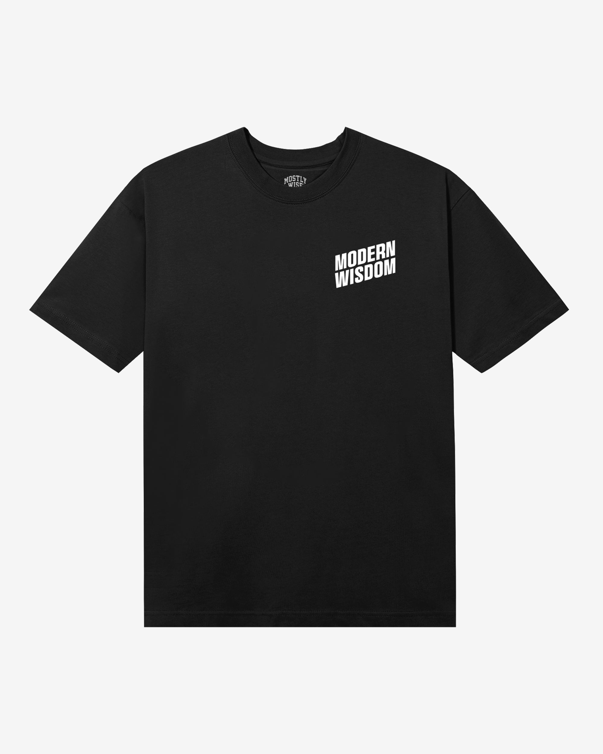 Skeleton Globe Black Tee – Mostly Wise by Modern Wisdom – Modern