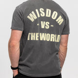 Wisdom vs World Charcoal Tee