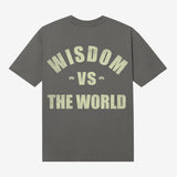 Wisdom vs World Charcoal Tee