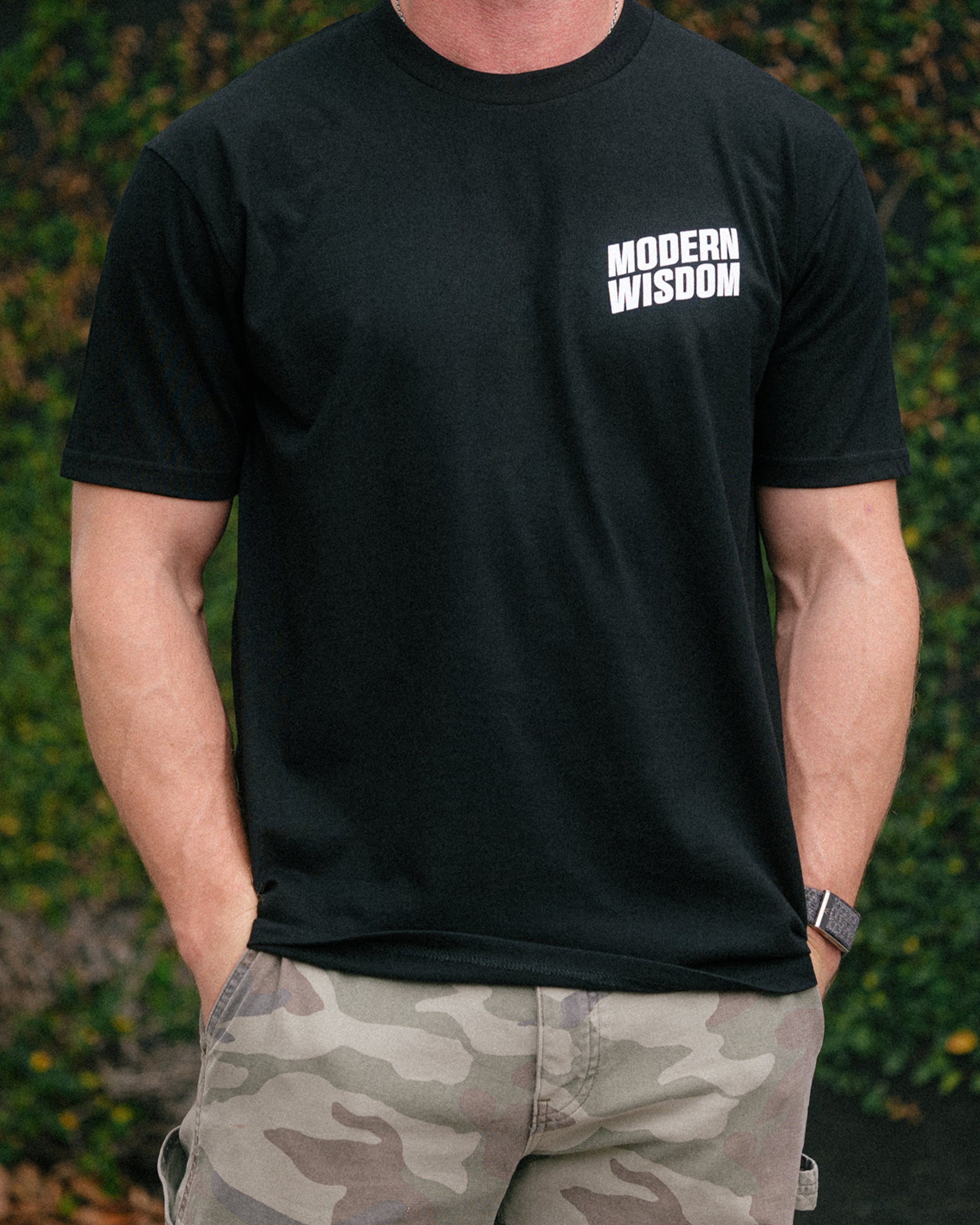 Skeleton Globe Black Tee – Mostly Wise by Modern Wisdom – Modern